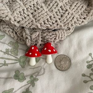 Mushroom hippie earrings